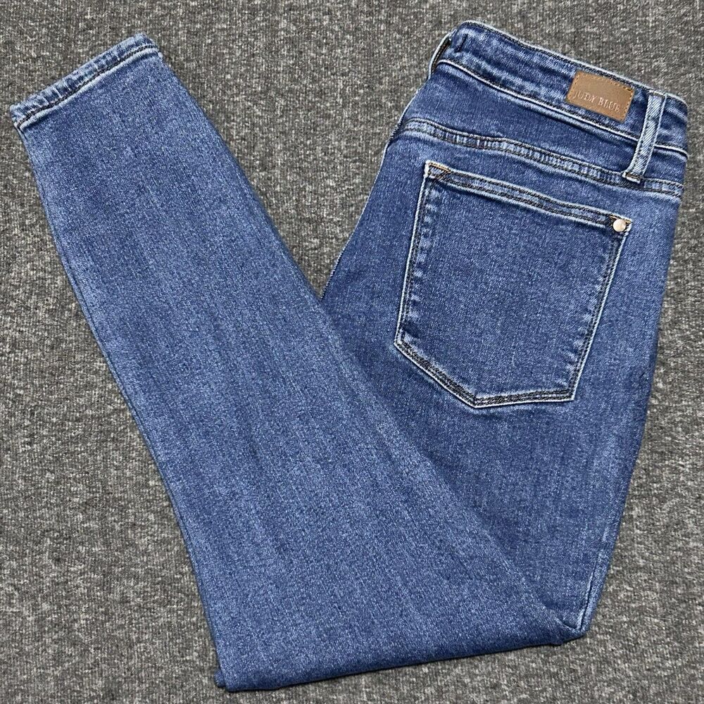 Judy Blue Women's Skinny Fit Ankle Stretch Jeans Blue Denim Sz 15/32 (32x27)